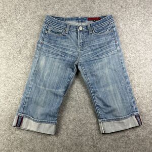 Vintage Vigoss Capri Jeans Womens 30 Light Wash Cuffed Everyday Stretch Denim